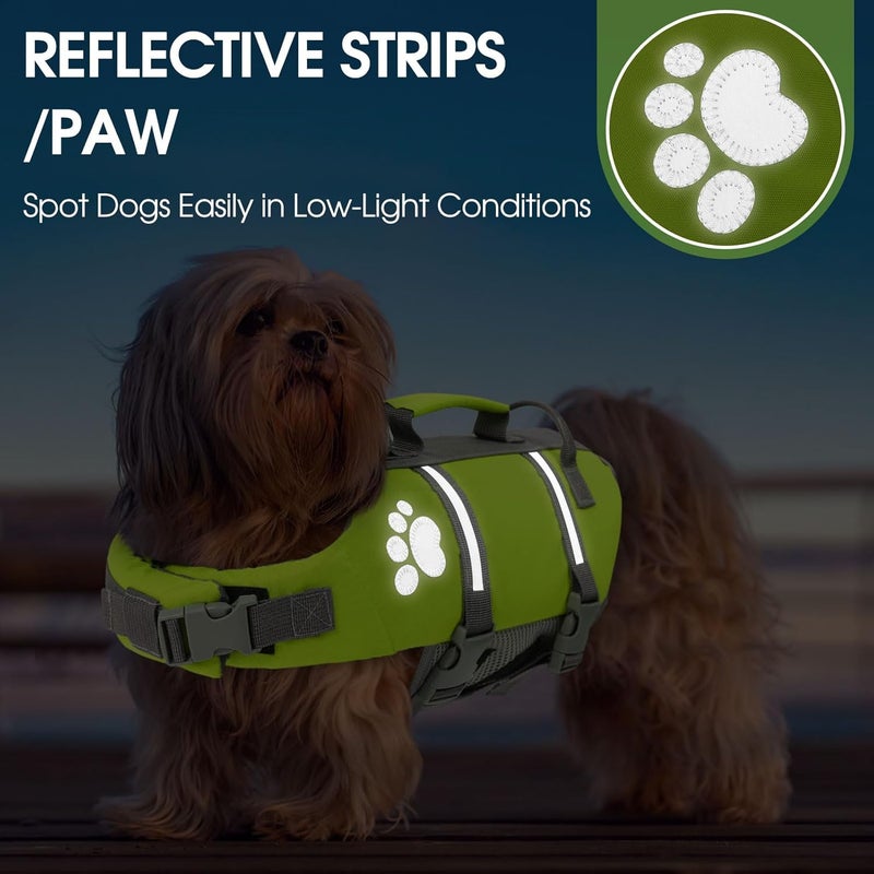 Queenmore XS Dog Life Jacket, Puppy Life Jackets for Small Dogs, Small Doggie Life Vest for Swimming, Lightweight Extra Small Dog Swim Vest with Handle, Puppy Life Vest for Boating, Cat Lifevest - Image 4
